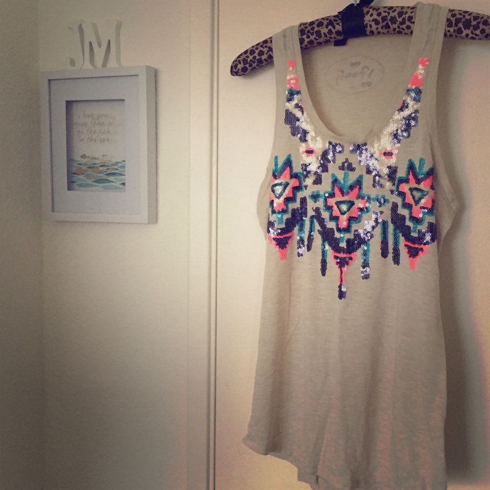 Cute sequins racer back tank top